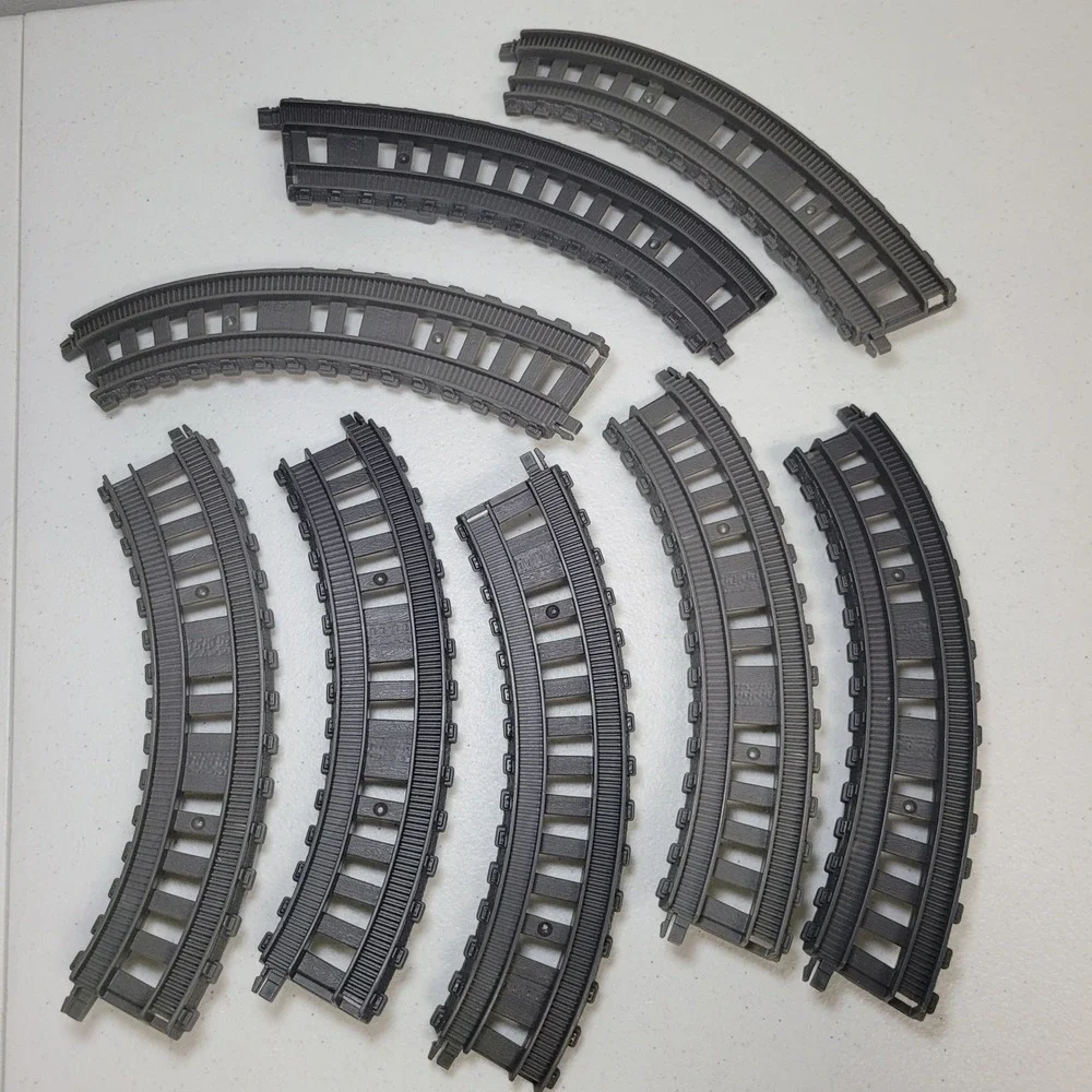 Thomas Train Tracks Raised Curve Lot 2018‎ TrackMaster Gray Plastic 7pc Set